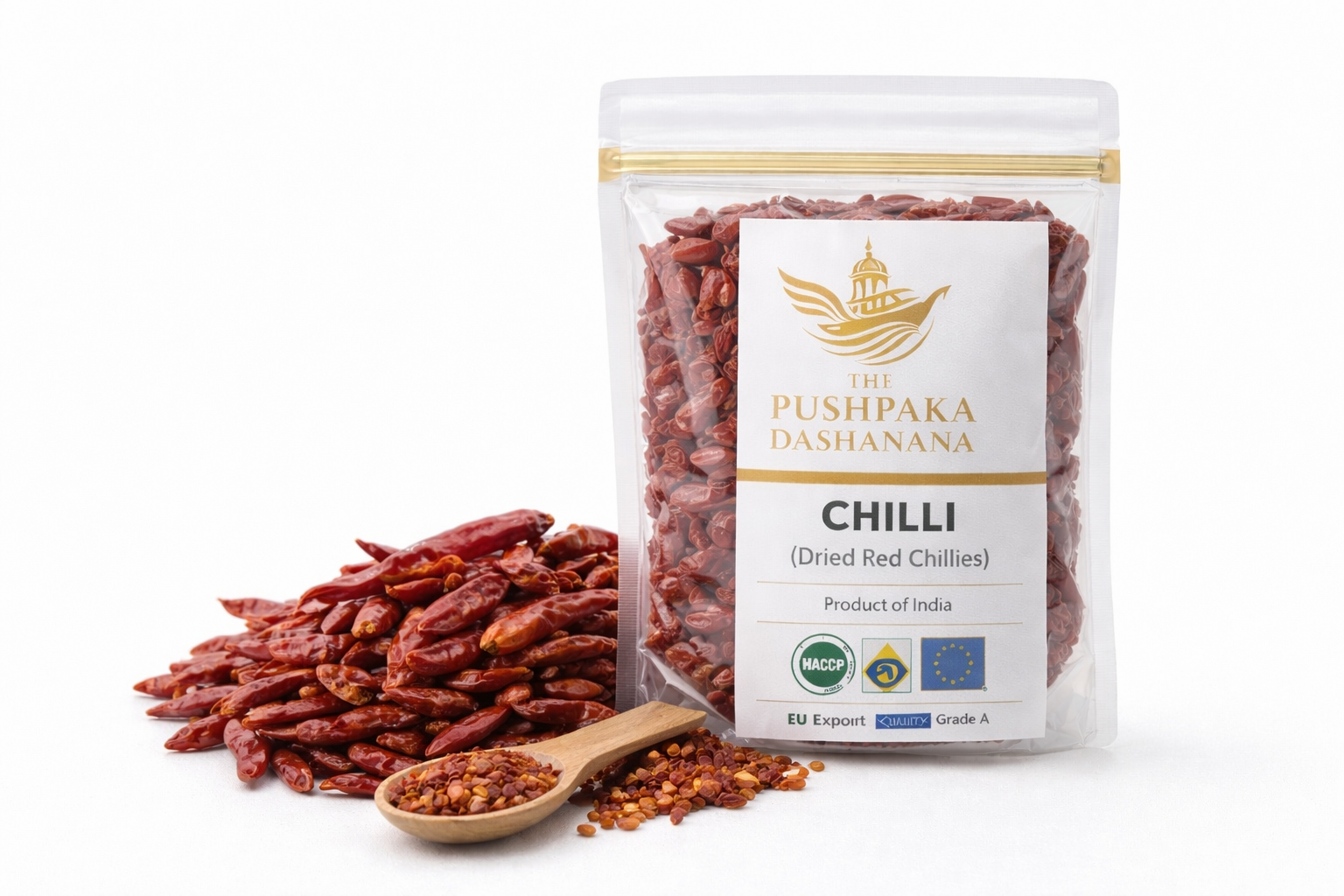 Dry red chilli 25gm retail pouch