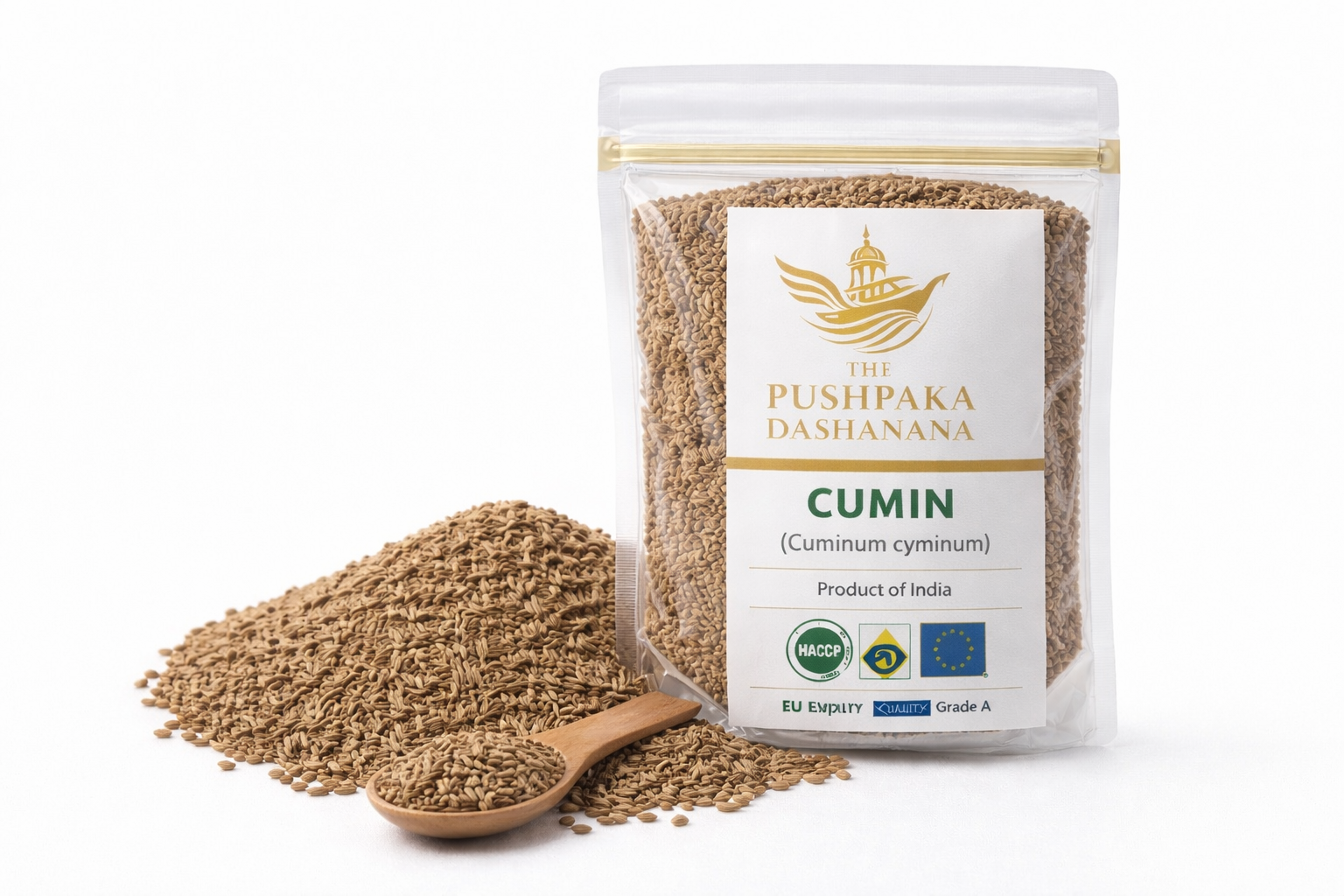 Cumin 25gm export retail pouch