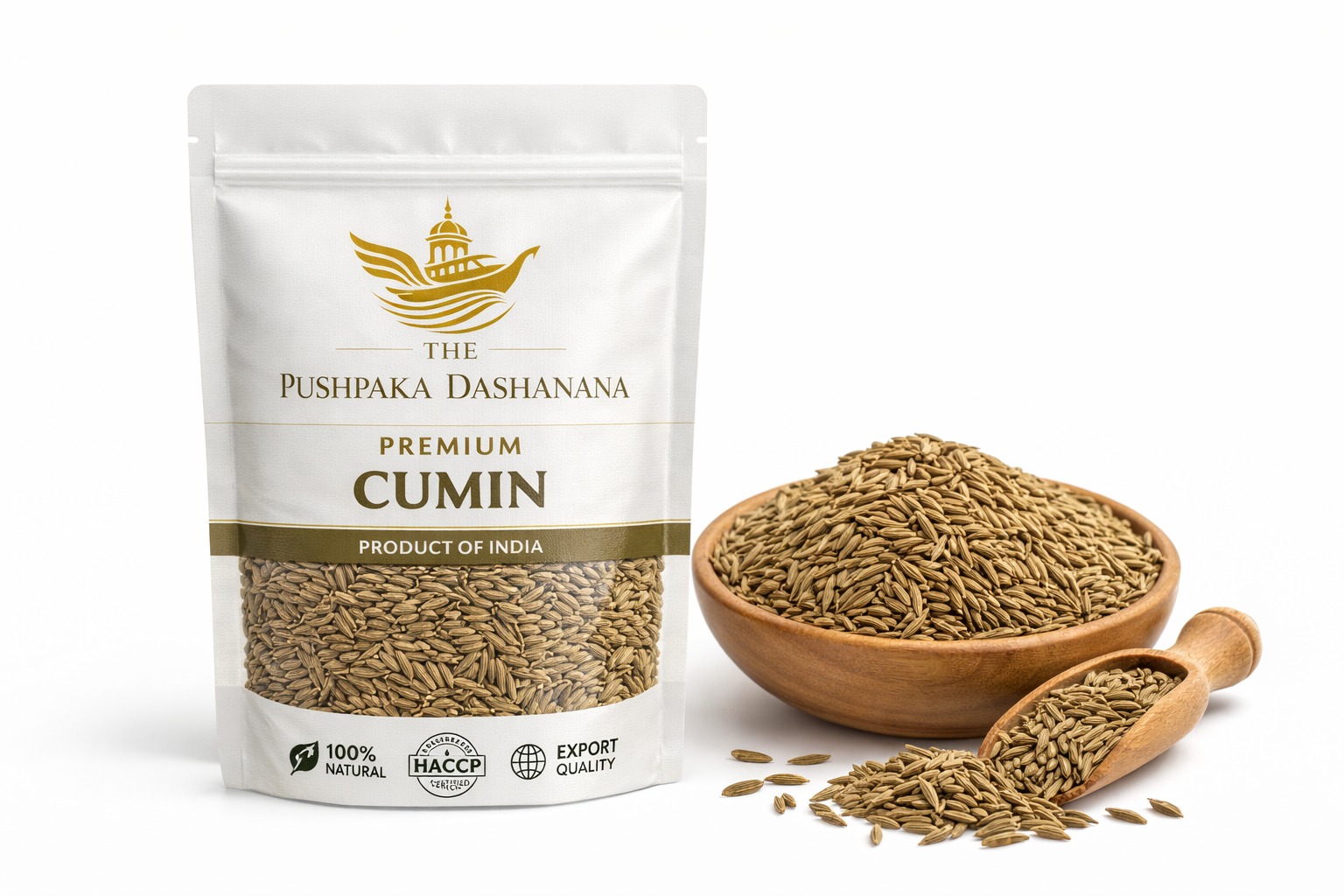 Cumin 25gm premium stand-up pouch